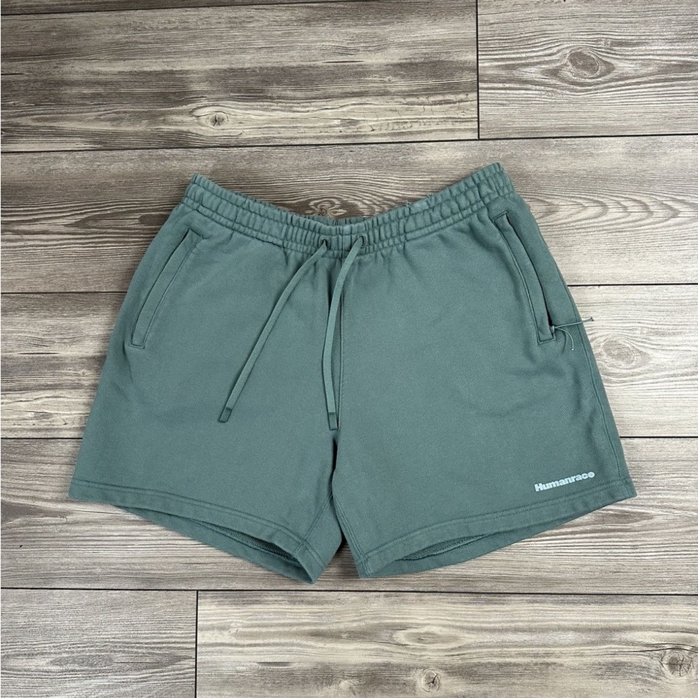 adidas Men's Olive Green Athletic Drawstring Shorts